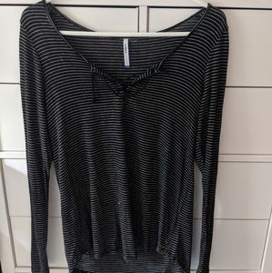 Black and White Long Sleeve Shirt